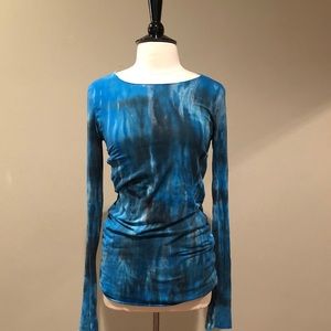 Hard Tail Yoga Skinny Top Dyed Long Sleeve/Tunic L